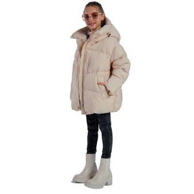 Пальто для девочки размер 134 Deloras 22200 бежевое 1 Пальто для девочки размер 134 Deloras 22200 бежевое 1